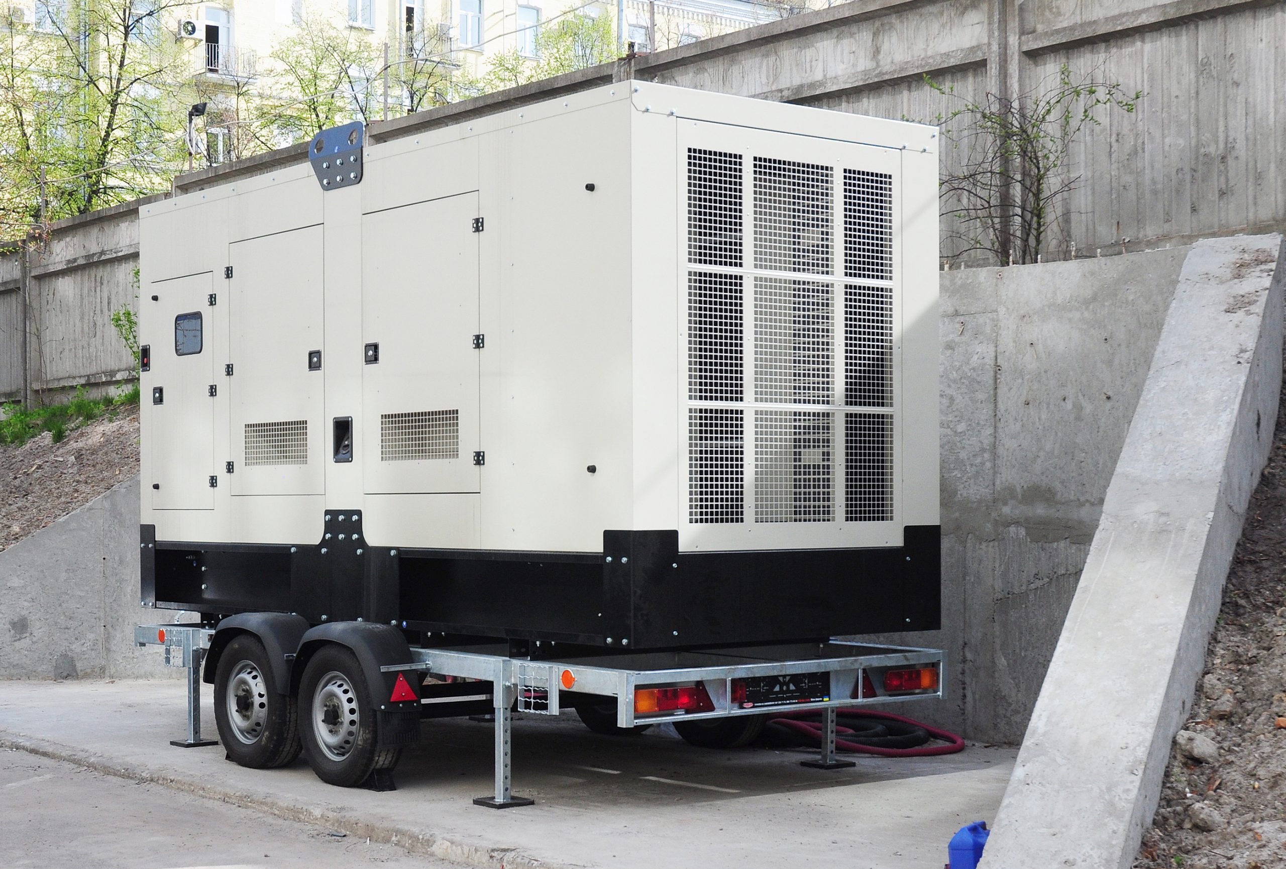 A commercial backup generator.