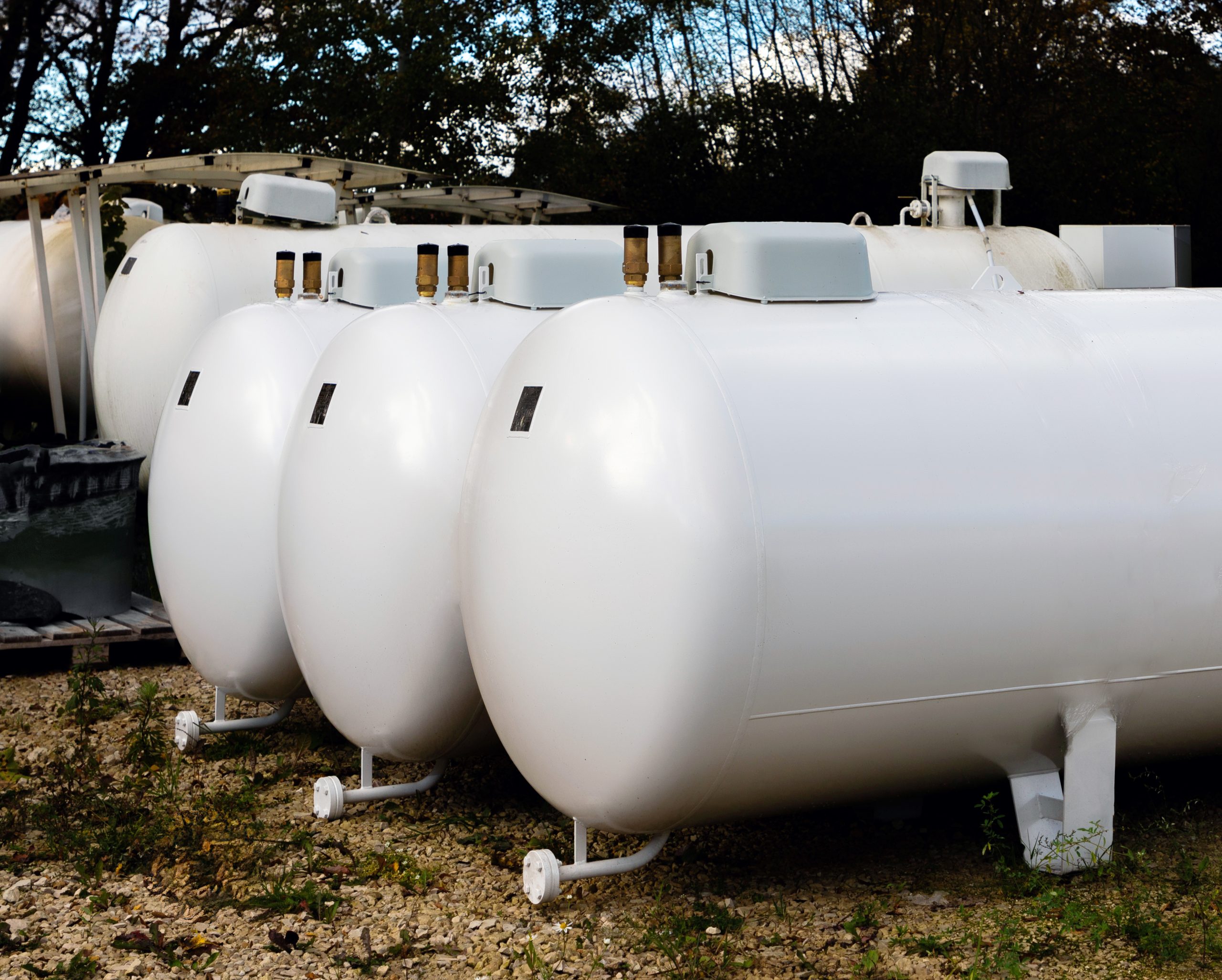 Storage tanks.
